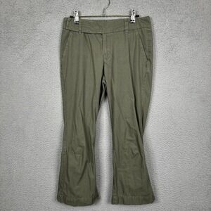 Patagonia Pants Womens 4 Olive Green Cropped Flare Outdoor Hiking Trail Camp Eco